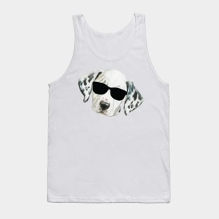 Funny Dalmatian Puppy Dog with sunglasses Tank Top